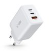 Tech-Protect C65W – Inteligentna Ładowarka Sieciowa 65W (3 Porty: 2x USB-C, 1x USB-A) PD & QC 3.0